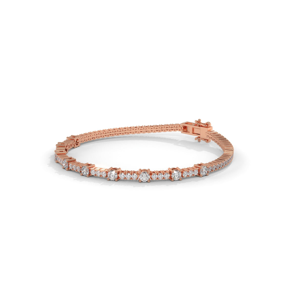 Focal diamond tennis bracelet