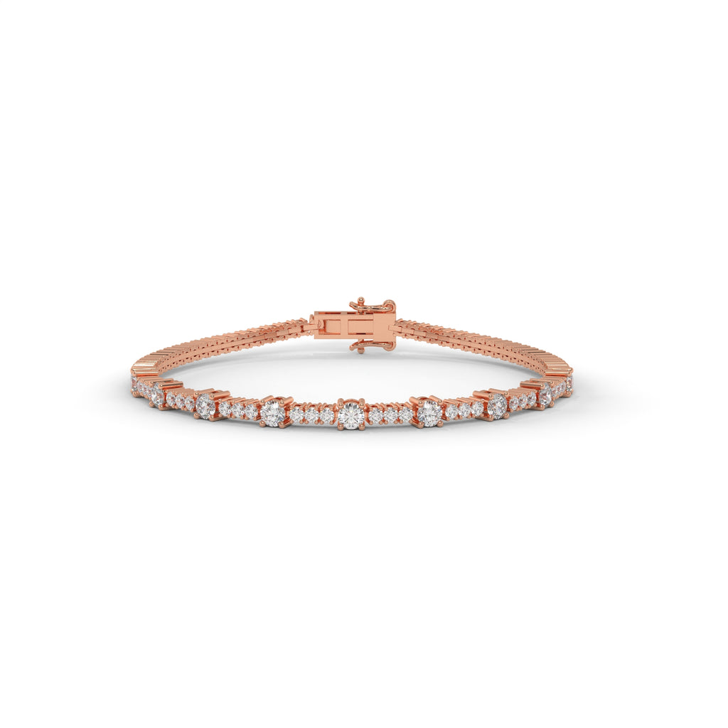 Focal diamond tennis bracelet