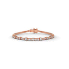 Focal diamond tennis bracelet