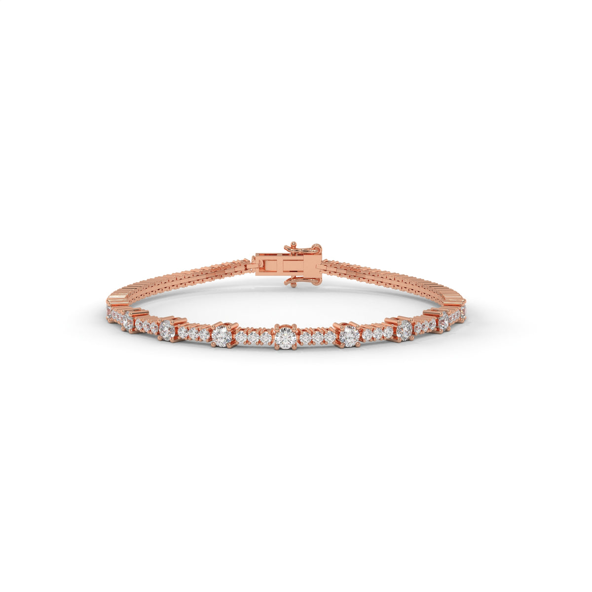Focal diamond tennis bracelet