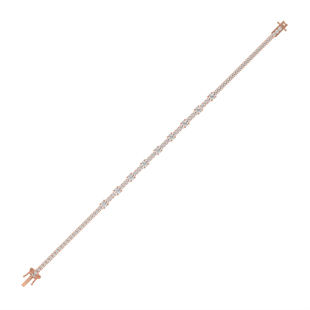 Focal diamond tennis bracelet