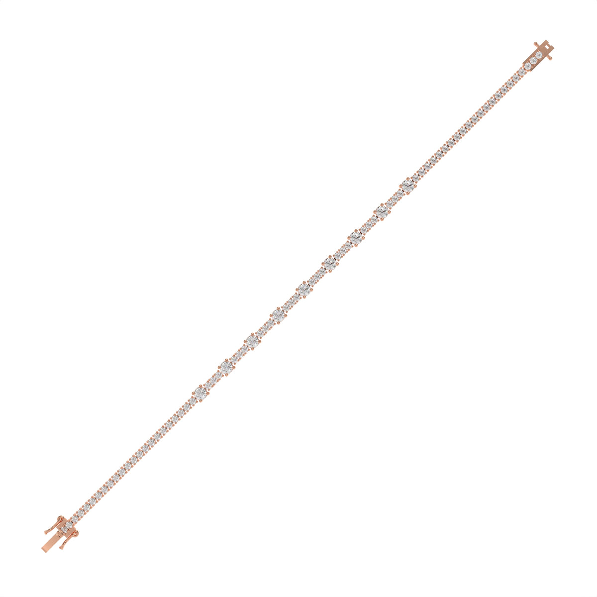 Focal diamond tennis bracelet