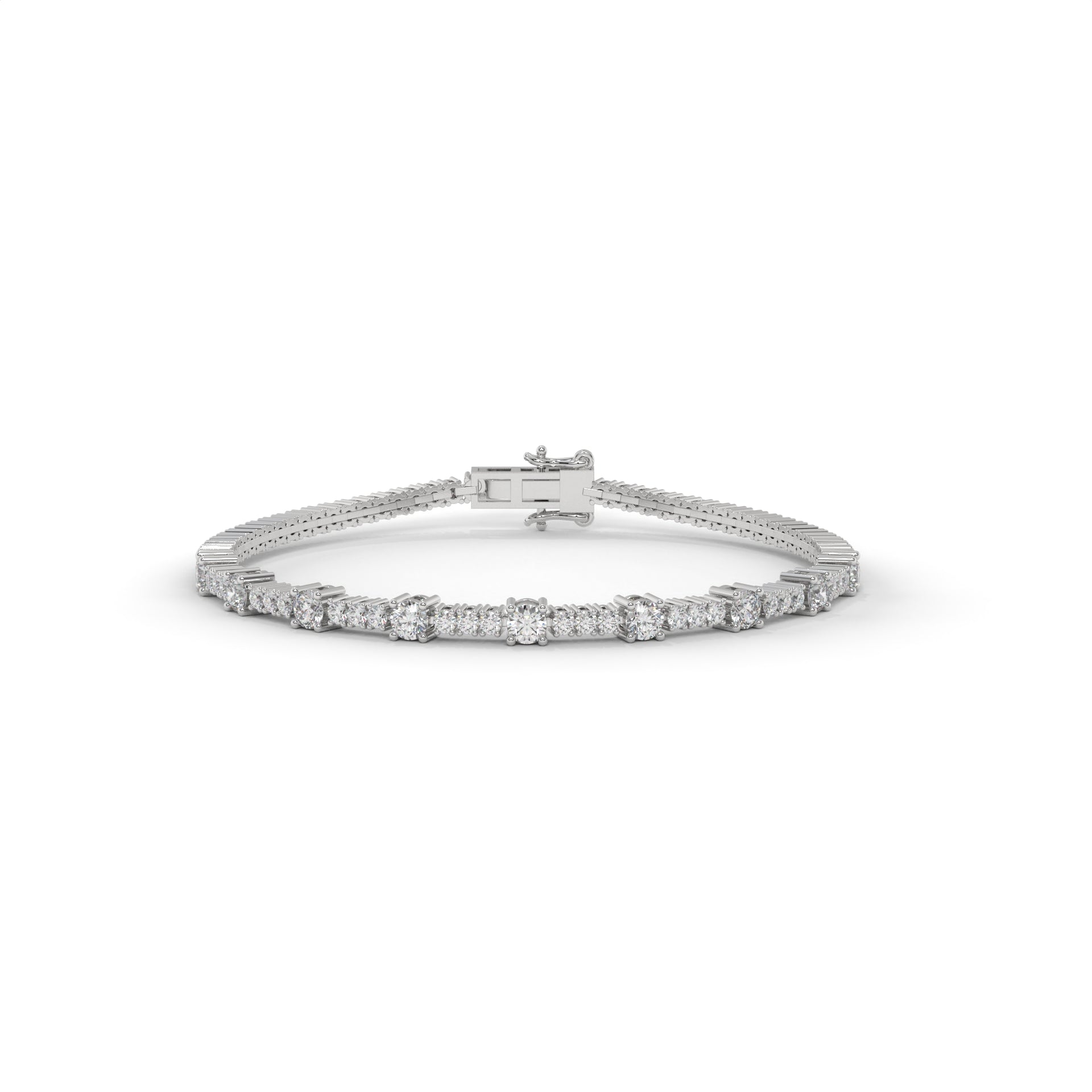 Focal diamond tennis bracelet