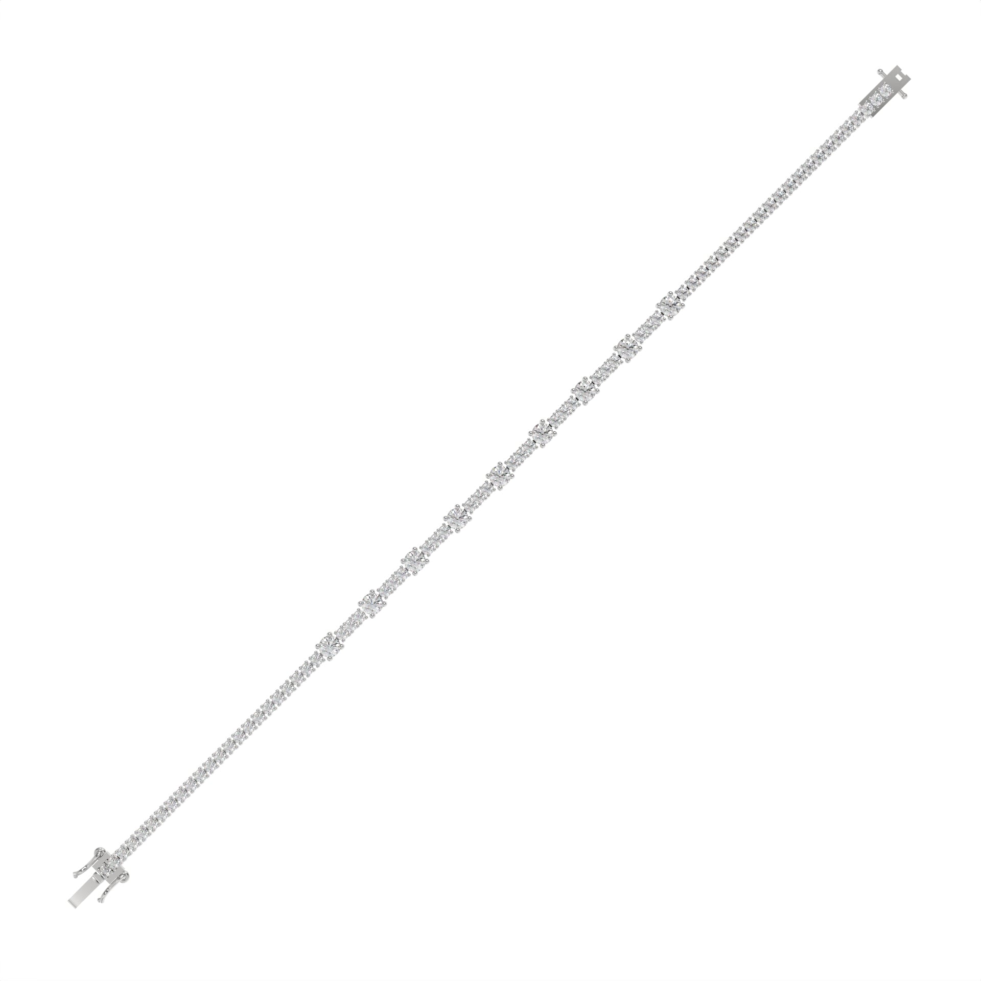 Focal diamond tennis bracelet