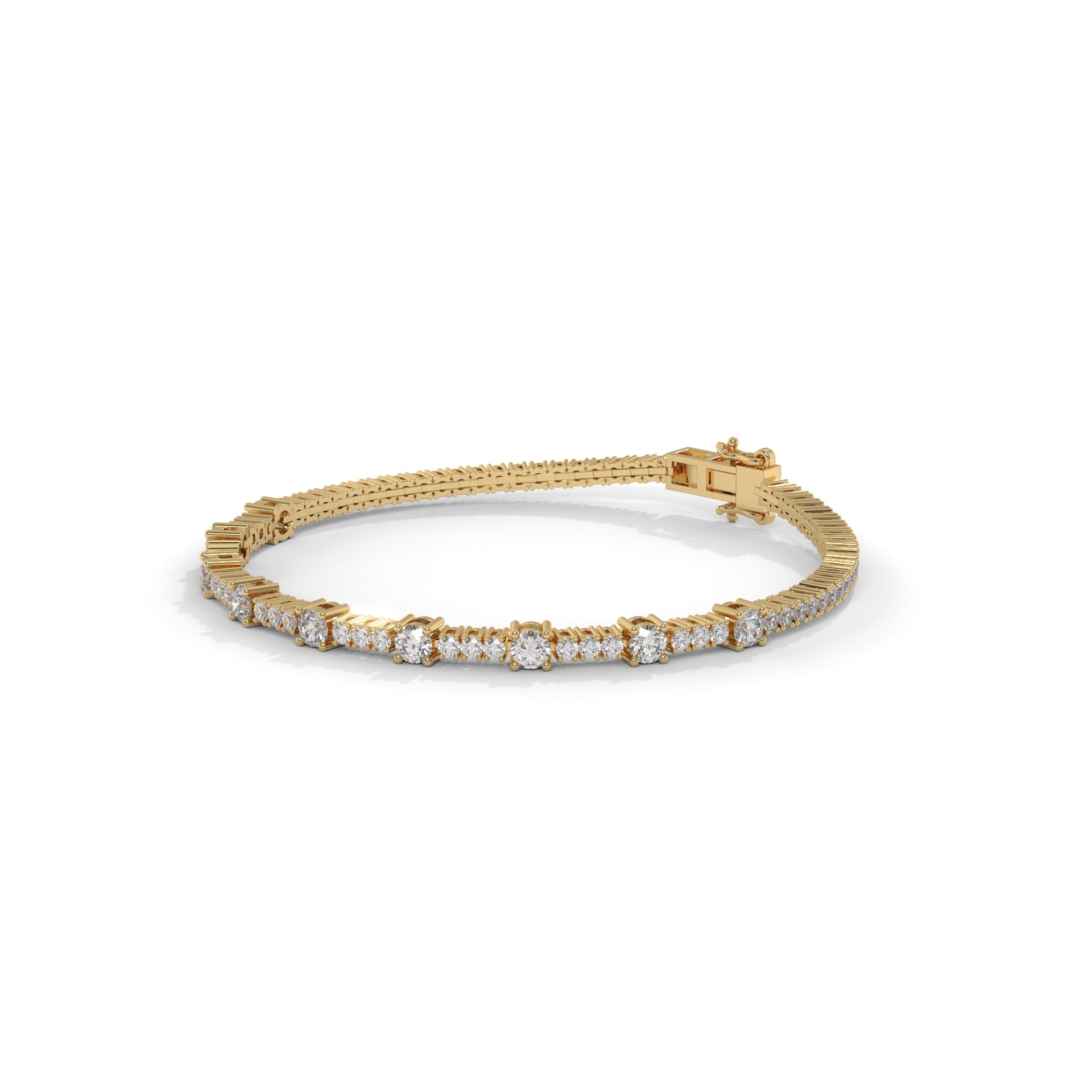 Focal diamond tennis bracelet