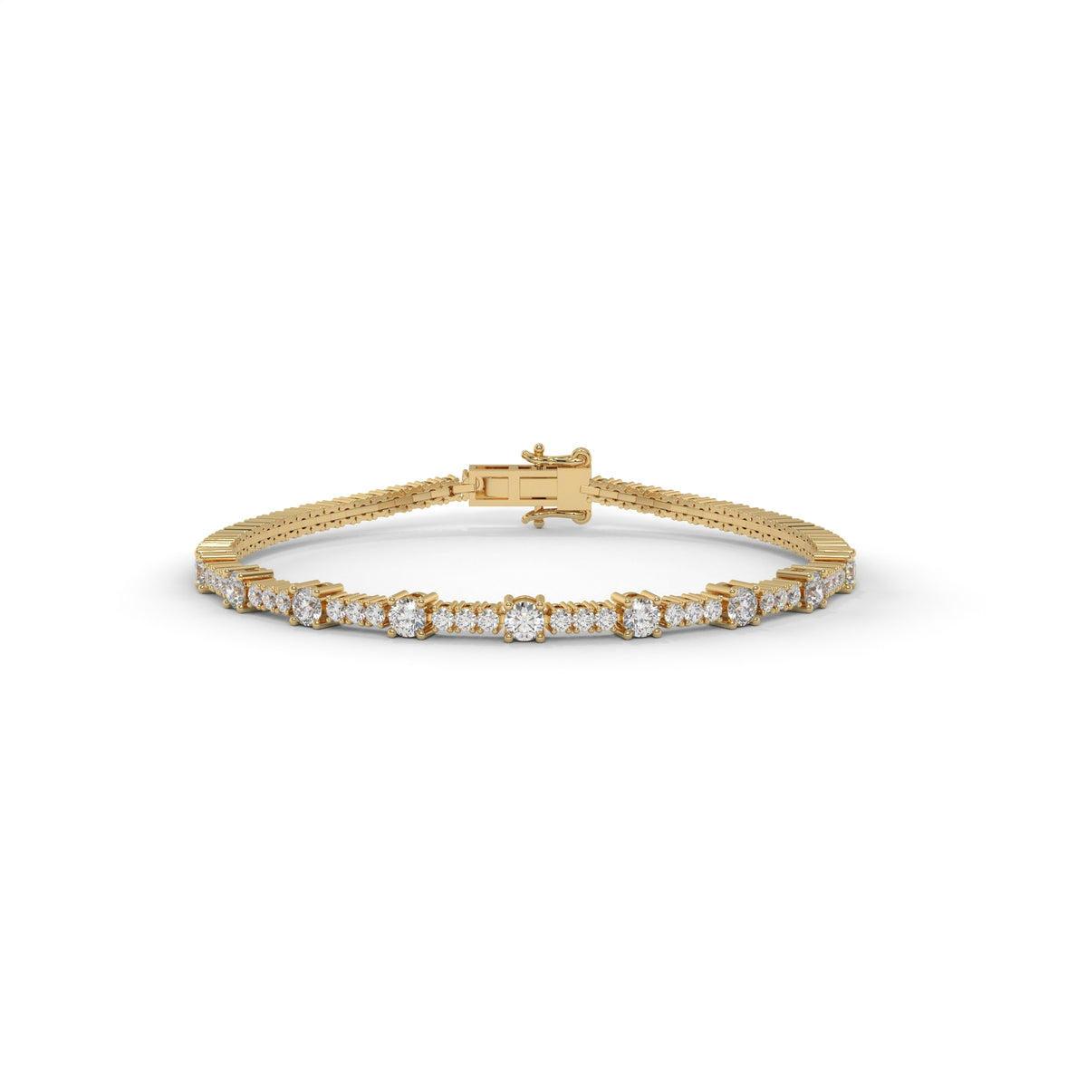 Focal diamond tennis bracelet
