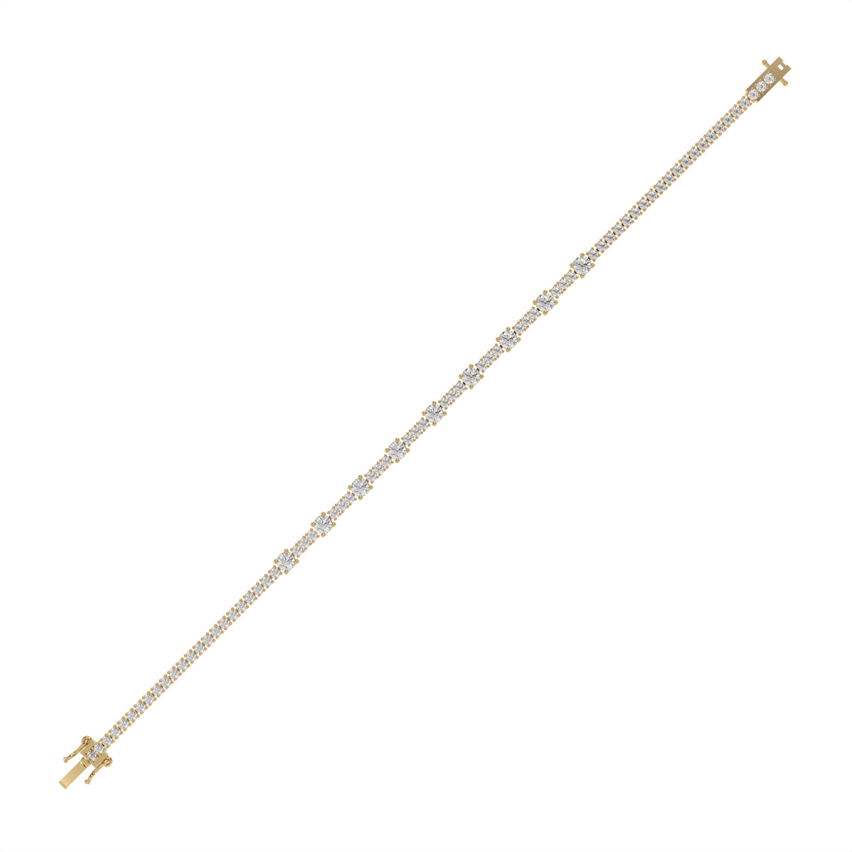 Focal diamond tennis bracelet
