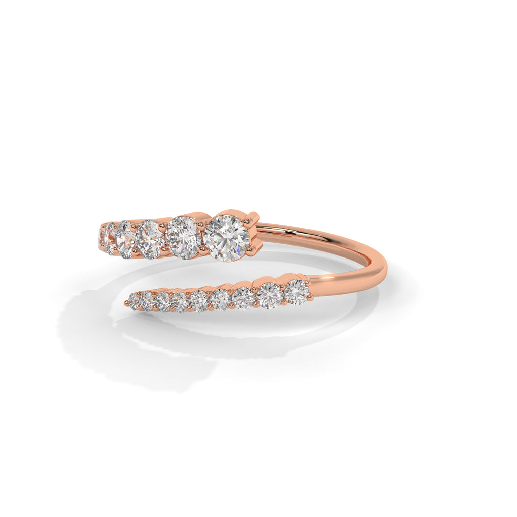 Tapered diamond ring