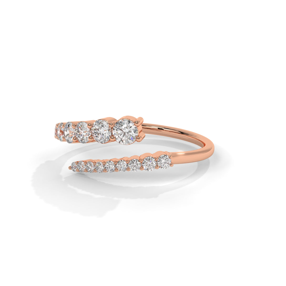 Tapered diamond ring