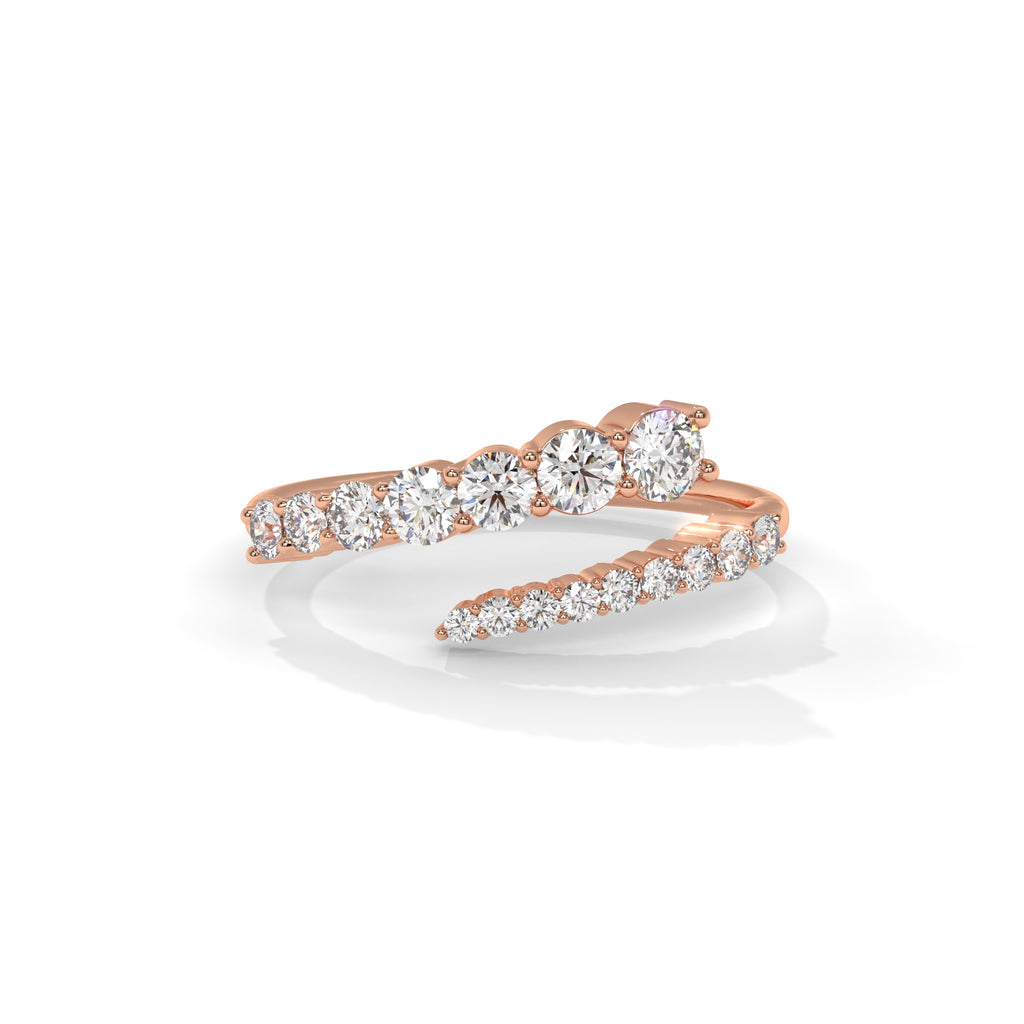 Tapered diamond ring