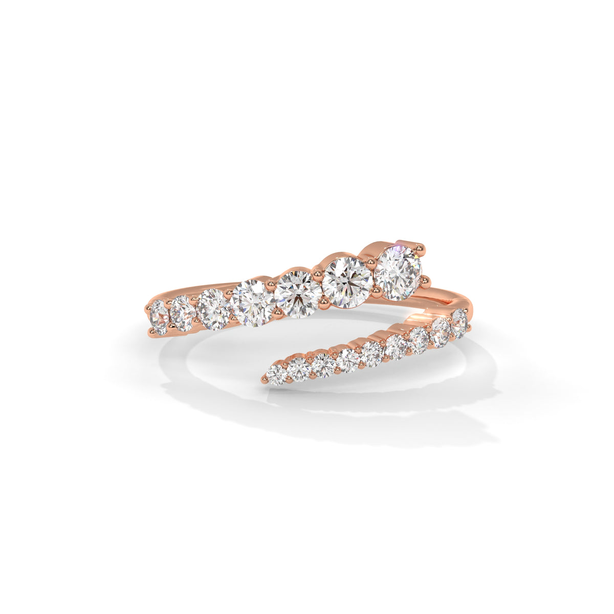 Tapered diamond ring
