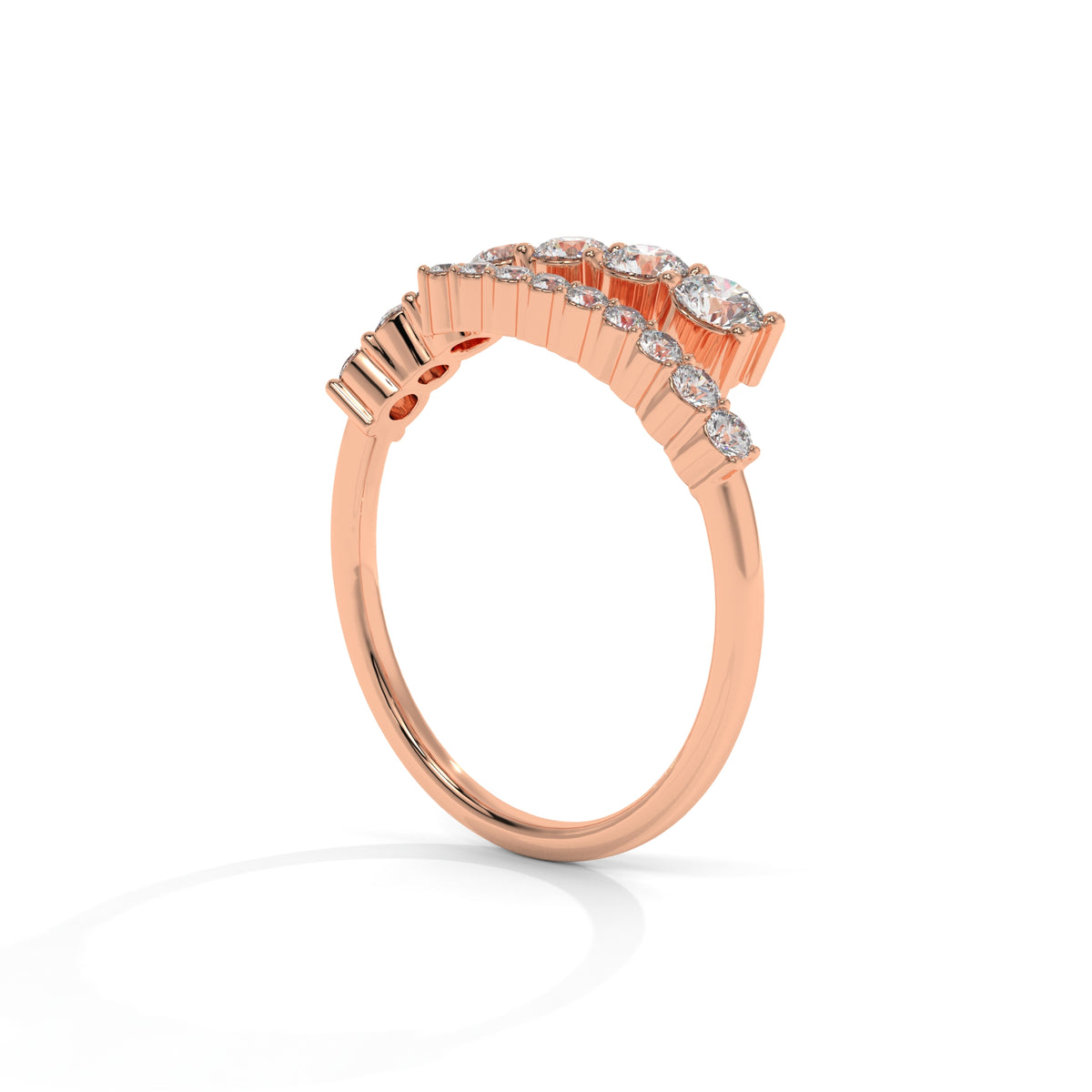Tapered diamond ring
