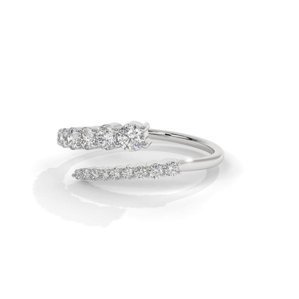 Tapered diamond ring