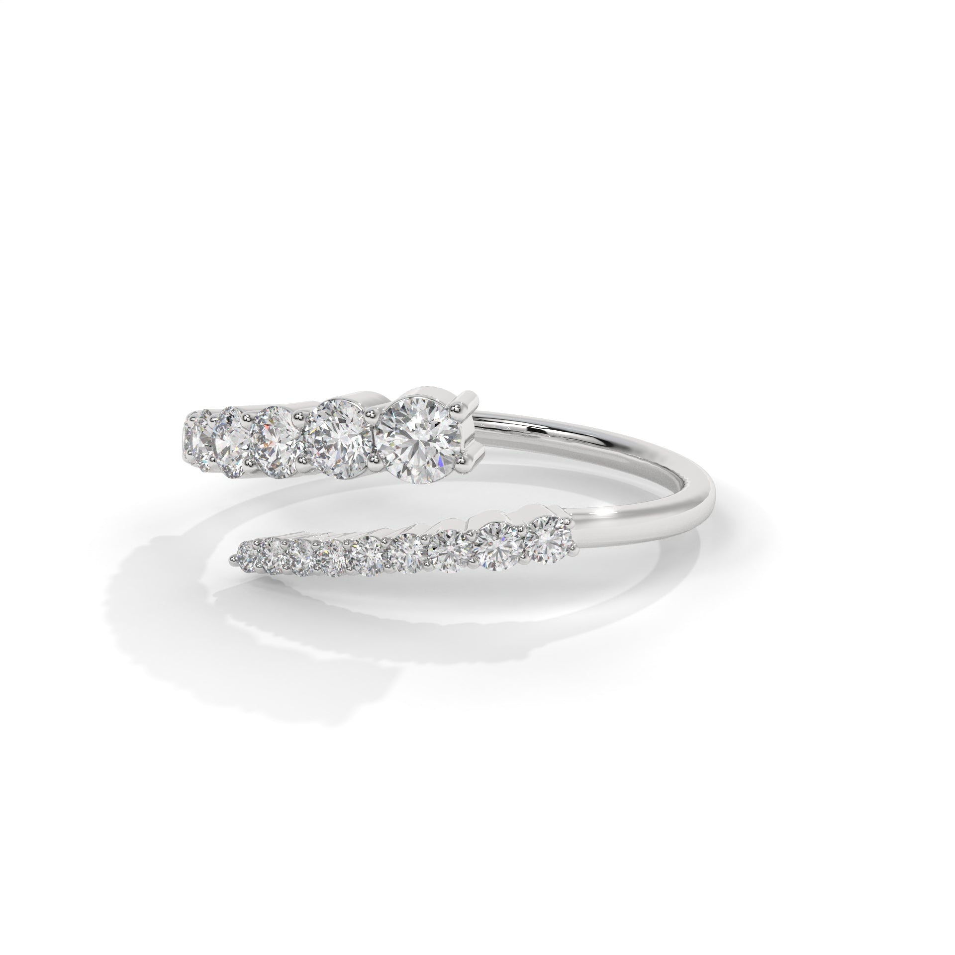 Tapered diamond ring
