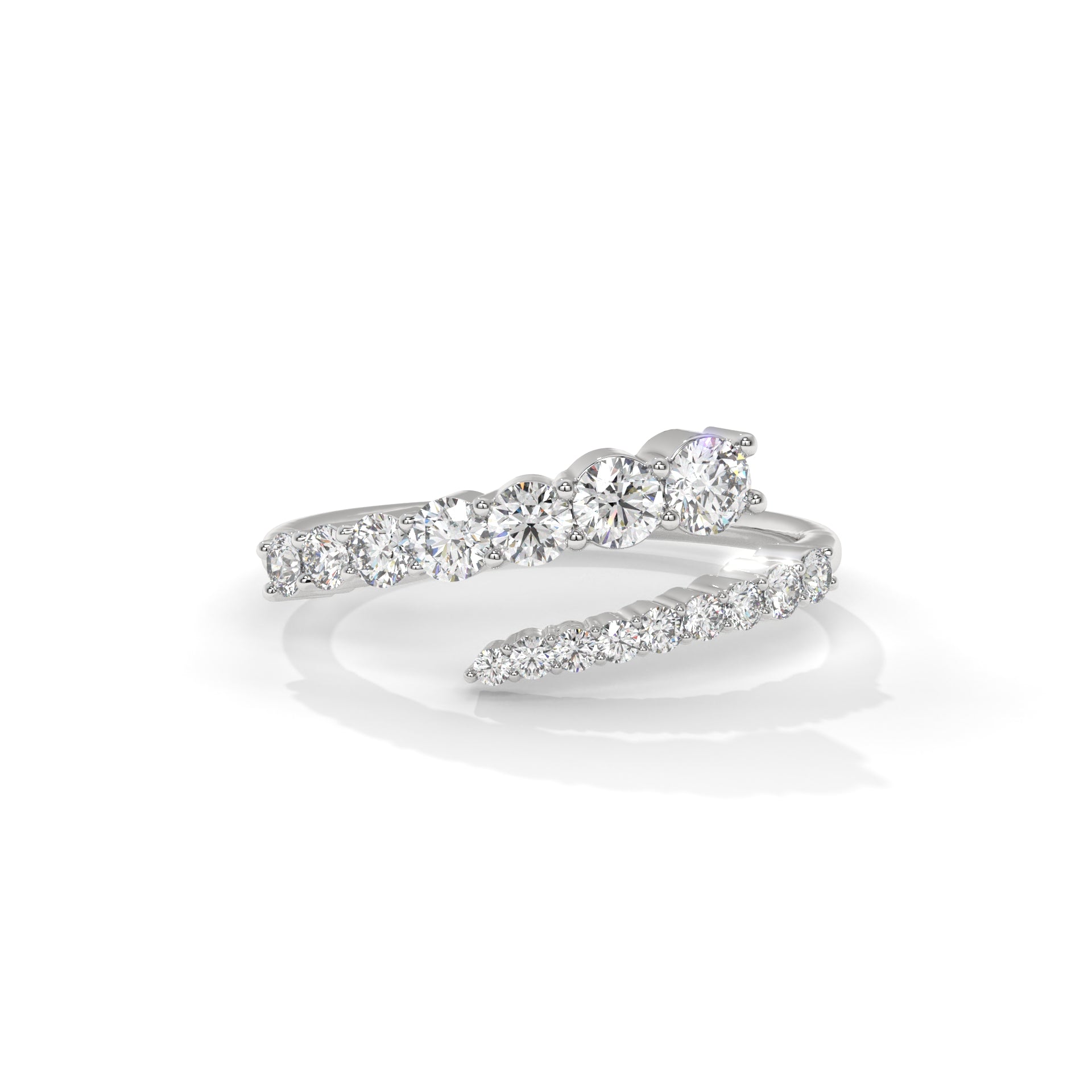 Tapered diamond ring