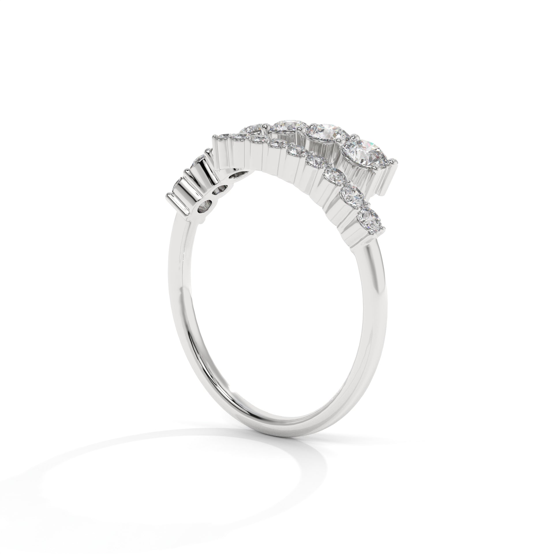 Tapered diamond ring