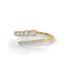 Tapered diamond ring