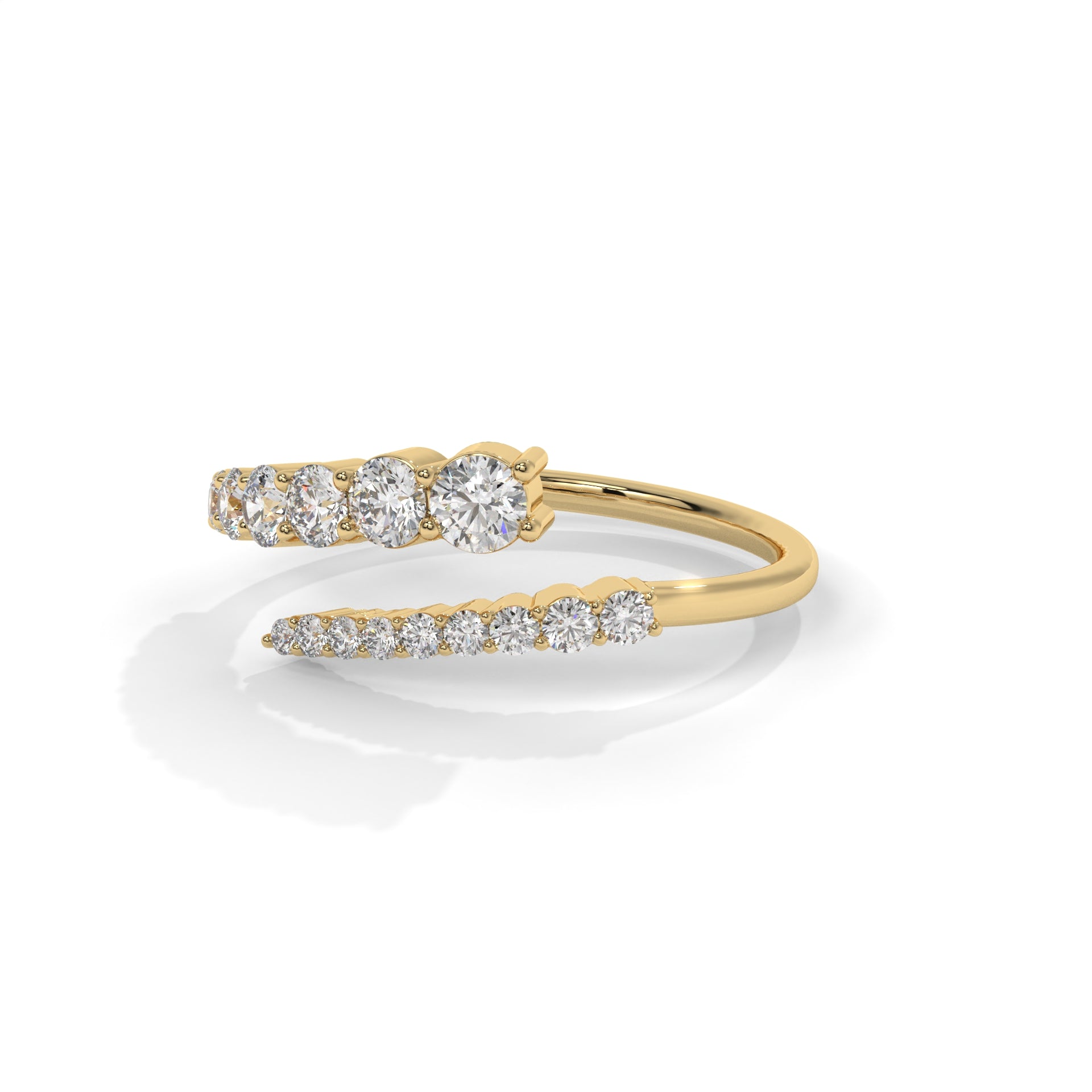 Tapered diamond ring