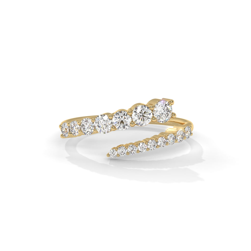 Tapered diamond ring