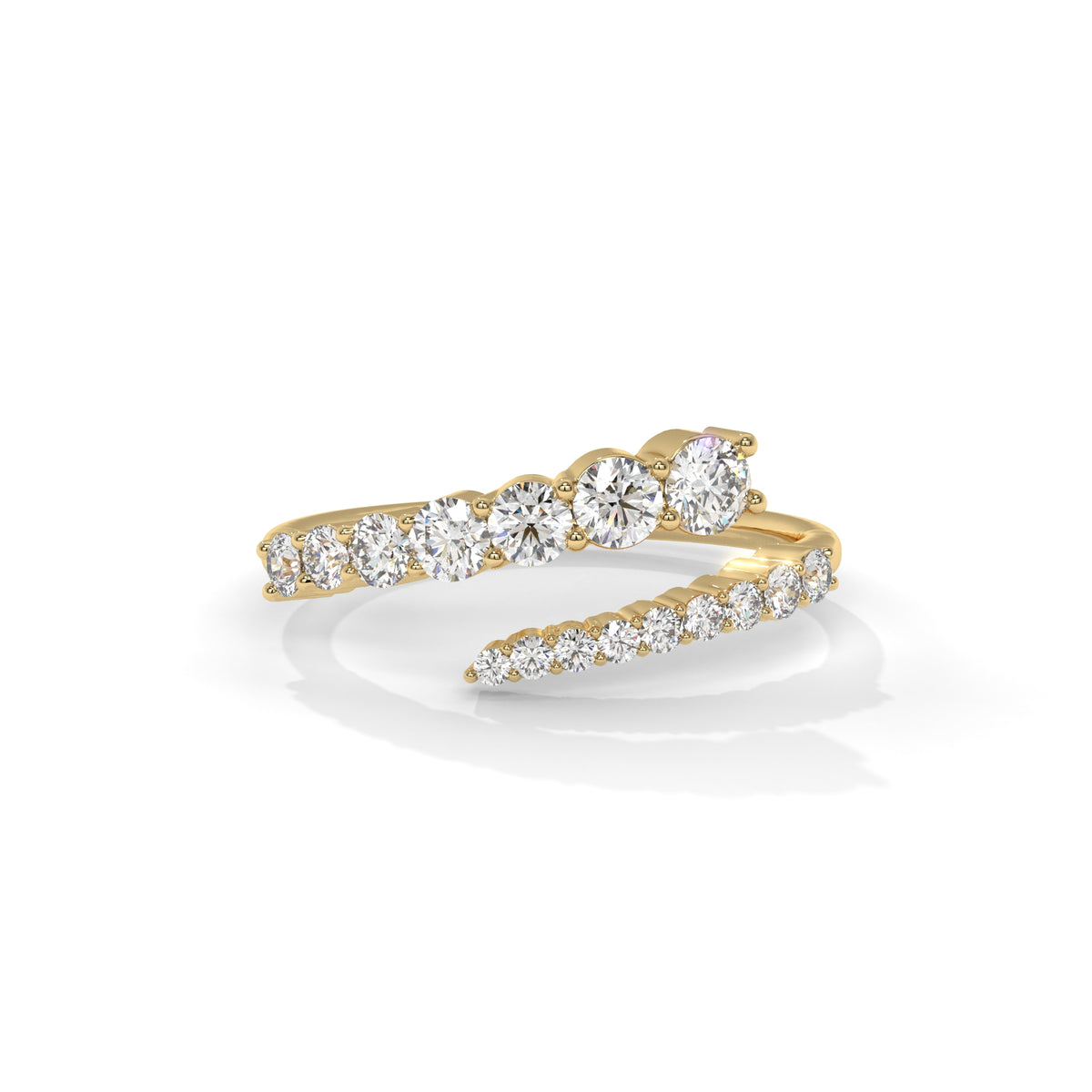 Tapered diamond ring