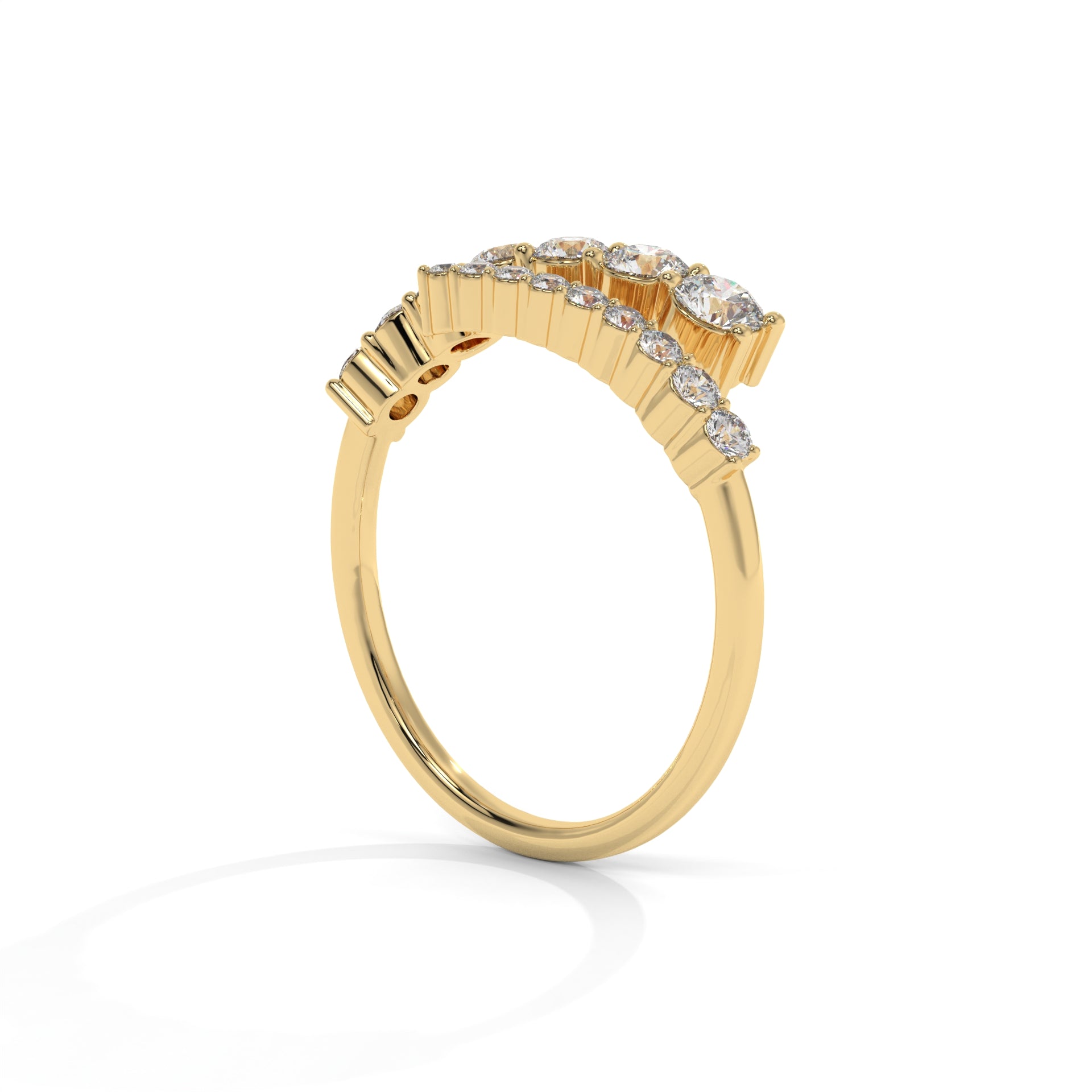 Tapered diamond ring